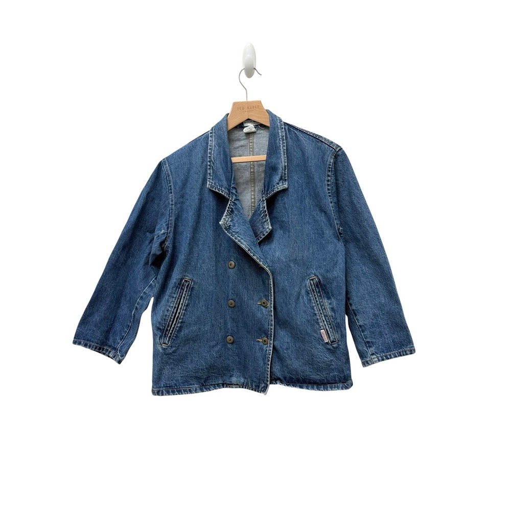 Vintage Georges Marciano for Guess Denim Jacket Medium Wash Double Breasted S